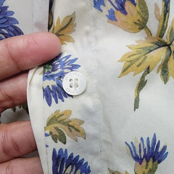 ETRO MILANO FLORAL COTTON BLEND SHIRT, SIZE 42 - Picture 6 of 8